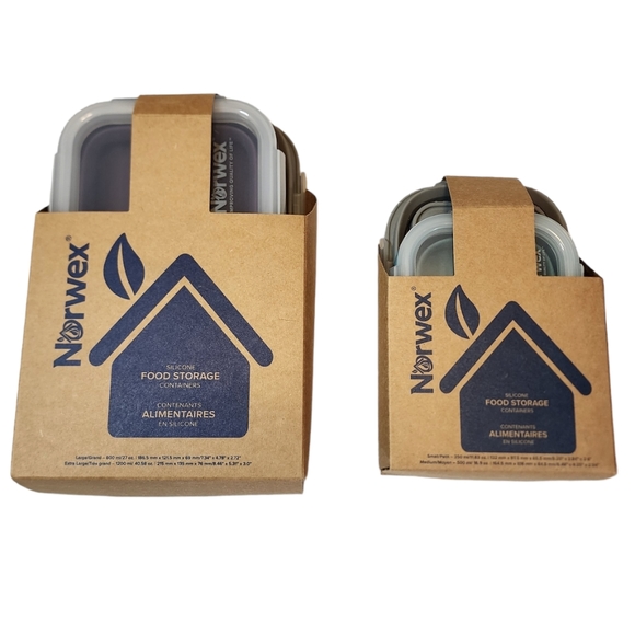 Norwex Kitchen Nwt Norwex Silicone Food Storage Containers Set Of 4